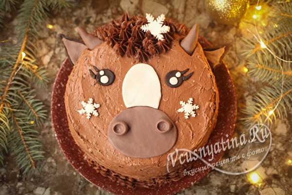 
			Бисквитный торт Бычок с кремом на Новый год – красивый и вкусный		