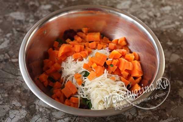 Винегрет с фасолью и квашеной капустой – рецепт без картошки